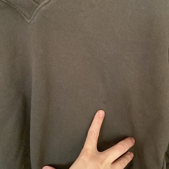 Agolde Cotton Low V-Neck Sweatshirt - Picture 9 of 10